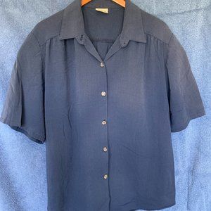 Ladies Navy Blue Blouse Plus size